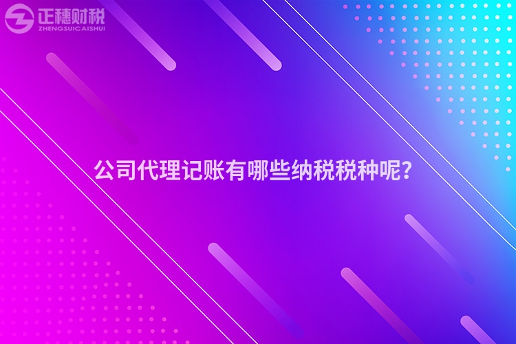 公司代理记账有哪些纳税税种呢？