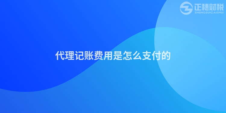 代理记账费用是怎么支付的