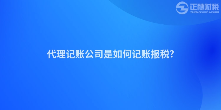 代理记账公司是如何记账报税?